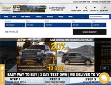 Tablet Screenshot of larrypuckettchevrolet.com